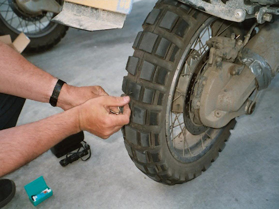 BMW R1200GS Tyre (Tire) Puncture Repair